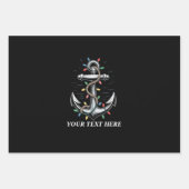 Feuille De Papier Cadeau Personalized Christmas Lights Boating Sailing (Devant)