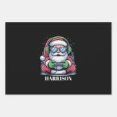 Feuille De Papier Cadeau Personalized Christmas Video Game Santa Xmas  (Devant)