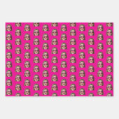 Feuille De Papier Cadeau Personalized Funny Hot pink Custom Face Photo   (Devant 2)