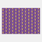 Feuille De Papier Cadeau Personalized Funny Purple Custom Face Photo   (Devant)