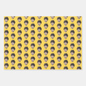 Feuille De Papier Cadeau Personalized Funny yellow Custom Face Photo (Devant 2)