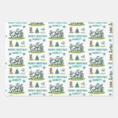 Feuille De Papier Cadeau Personalized Santa Soccer Wrapping Paper Sheets (Devant)