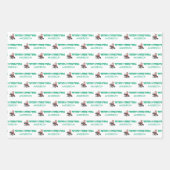 Feuille De Papier Cadeau Personalized Santa Wrapping Paper Sheets (Devant)