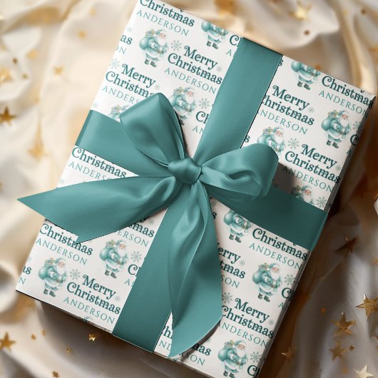 Feuille De Papier Cadeau Personalized Santa Wrapping Paper Sheets