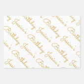 Feuille De Papier Cadeau Personnalisé 1er anniversaire bébé soleil heureux  (Devant)