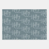 Feuille De Papier Cadeau Personnalisé 50 et fabuleux script moderne (Devant)