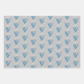 Feuille De Papier Cadeau Personnalisé Blue Abstrait Iceberg Motivation (Devant 2)