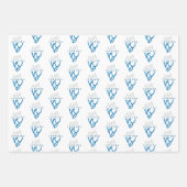 Feuille De Papier Cadeau Personnalisé Blue Abstrait Iceberg Motivation (Devant)