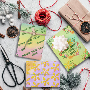 FEUILLE DE PAPIER CADEAU PERSONNALISÉ HEUREUX NOUVEL AN 20XX