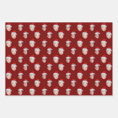 Feuille De Papier Cadeau Personnalisé Santa Hat Visage Noël Cadeau 2 Photos (Devant)