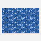 Feuille De Papier Cadeau Personnaliser avec/Initial, Numéro de lettre blanc (Devant 2)