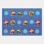 Feuille De Papier Cadeau Personnaliser l'elfe afro-américain (Devant 2)