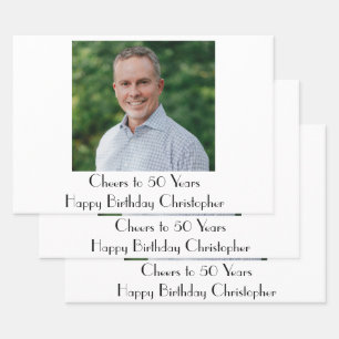 Feuille De Papier Cadeau Personnaliser Photo Anniversaire Fête Lui