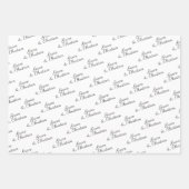 Feuille De Papier Cadeau Personnalisez votre propre typographie (Devant 3)