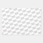 Feuille De Papier Cadeau Personnalisez votre propre typographie (Devant 2)