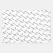 Feuille De Papier Cadeau Personnalisez votre propre typographie (Devant)