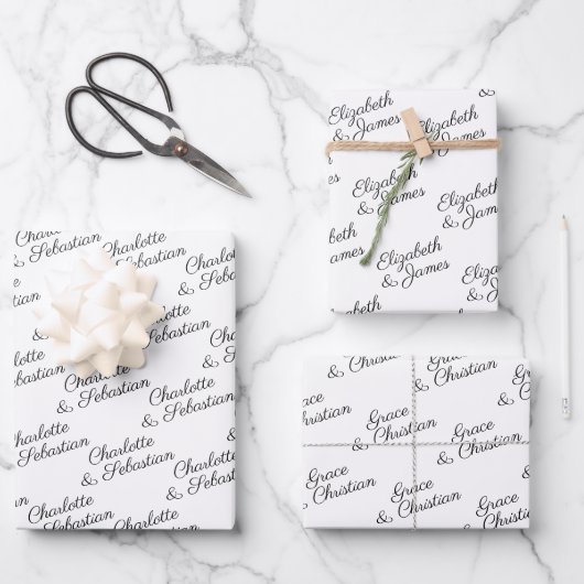 Feuille De Papier Cadeau Personnalisez votre propre typographie (Recto)