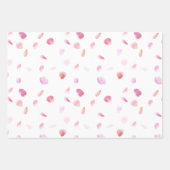 Feuille De Papier Cadeau Pétales roses (Devant 3)