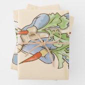 Feuille De Papier Cadeau Peter le lapin mange une carotte (En situation)