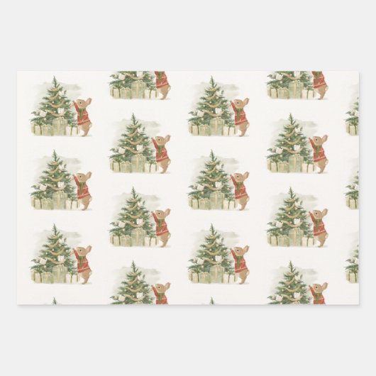 Feuille De Papier Cadeau Peter Rabbit Christmas tree (Devant)