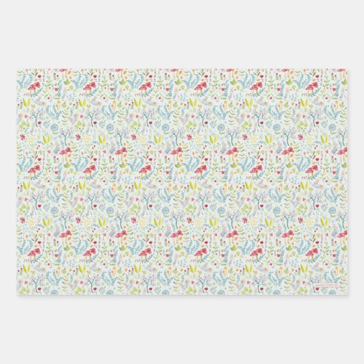 Feuille De Papier Cadeau Peter Rabbit | Motif d'aquarelle enchantée (Devant)