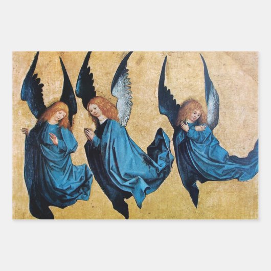 Feuille De Papier Cadeau PETIT ANGEL JOUER LUTE Musique Fabriquant un envel (Devant 3)