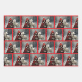 Feuille De Papier Cadeau Petit cadeau de Noël rouge (Devant 2)