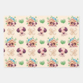 Feuille De Papier Cadeau Petit Chien et Chien House Boy (Devant)