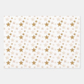 Feuille De Papier Cadeau Petit Éléphant Dormir, Nuages, Étoiles (Devant 3)