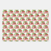 Feuille De Papier Cadeau petit garçon Carrelage de Noël (Devant 3)