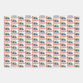 Feuille De Papier Cadeau petit garçon Carrelage de Noël (Devant)