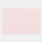 Feuille De Papier Cadeau Petit Motif À petits pois en rouge vert foncé (Devant 2)