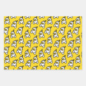 Feuille De Papier Cadeau Petit train sympa (Devant 3)