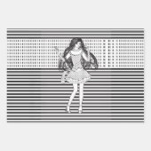 Feuille De Papier Cadeau petite amie dansante dans le noir (Devant)