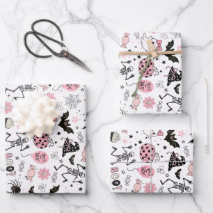 Feuille De Papier Cadeau Petite Fée Rose Fille Halloween Anniversaire