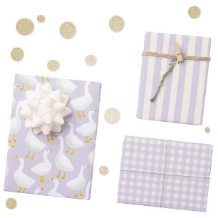 Feuille De Papier Cadeau Petite oie Lilac pourpre Lilac