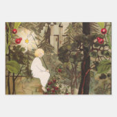 Feuille De Papier Cadeau Petite princesse dans la forêt (Devant)