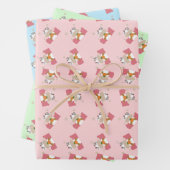 Feuille De Papier Cadeau petite vache (En situation)