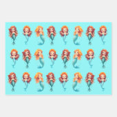 Feuille De Papier Cadeau Petites sirènes sous la mer Cadeau (Devant)