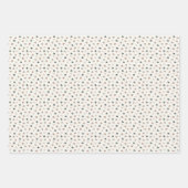 Feuille De Papier Cadeau Petits animaux et arbres dans les tons terre (Devant 2)