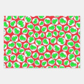 FEUILLE DE PAPIER CADEAU PETITS ARBRES DE NOËL (Devant)