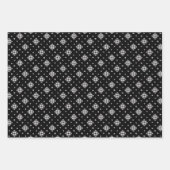 Feuille De Papier Cadeau Petits flocons de neige et cristaux (Devant)