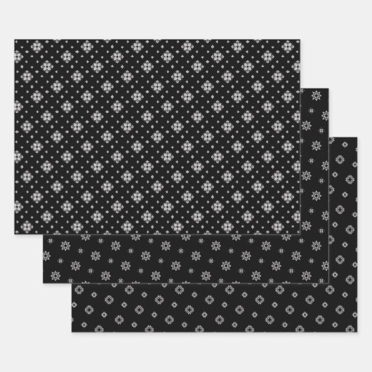 Feuille De Papier Cadeau Petits flocons de neige et cristaux (Lot)