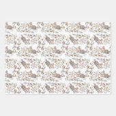 Feuille De Papier Cadeau Petits Souris Brun Actifs Bébé (Devant 2)