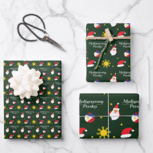 Feuille De Papier Cadeau Phlippines Maligayang Pasko, Philippines