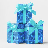 Feuille De Papier Cadeau Photo Aqua Blue Piscine