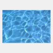 Feuille De Papier Cadeau Photo Aqua Blue Piscine (Devant 2)