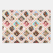 Feuille De Papier Cadeau Photo Collage Anniversaire (Devant)