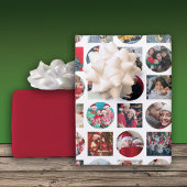 Feuille De Papier Cadeau Photo Collage Holiday