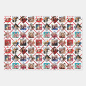 Feuille De Papier Cadeau Photo Collage Red Holiday (Devant 2)